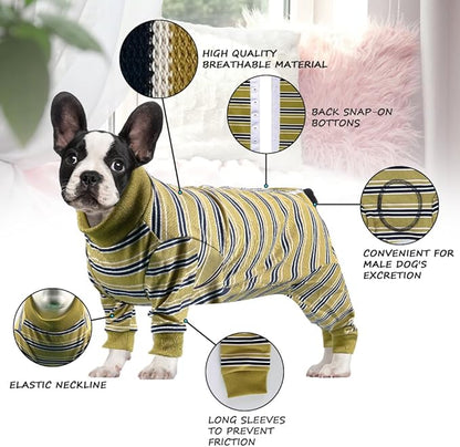 FEimaX Dog Recovery Suit After Surgery, Pet Abdominal Wounds Post Surgical Shirt for Dogs Cats, Puppy Spay Neuter Prevent Licking Onesie Alternative Bandages E-Collar & Cone