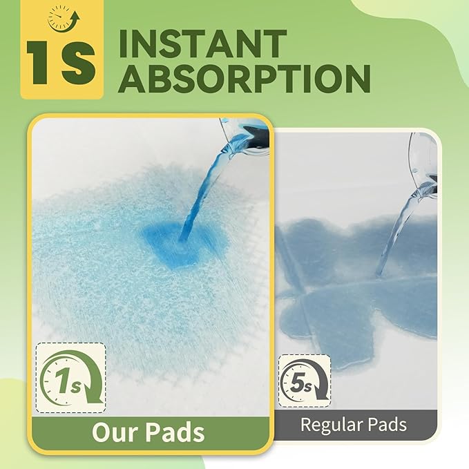 IMMCUTE 100 Count Premium Puppy Pads, 22"x23" Dog Pee Pads – Ultra-Soft Heat-Sealed, 6-Layer Leak-Proof & Super Absorbent Potty Training Pads for Dogs, Cats, Pets | Crate Training & Indoor Use, Blue