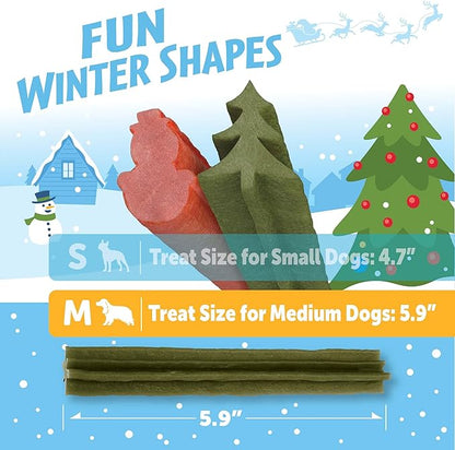 Whimzees by Wellness Holiday Natural Grain Free Dental Chews for Dogs, Medium Breed, 6 Count (Pack of 2)