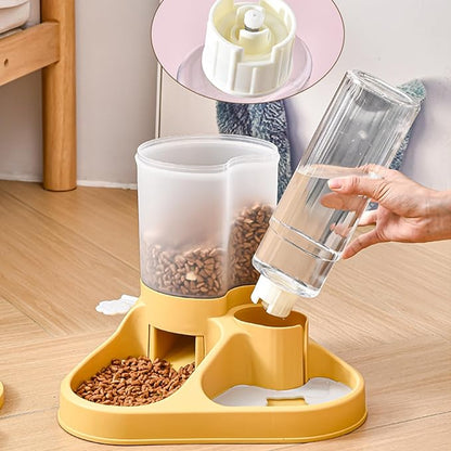 Pet Food Bowls, Automatic Dog Waterer Pet Cage Water Dispenser Transparent Pet Food Water Dispenser with Anti Slip Pad Adjustable Capacity for Pet Feeding