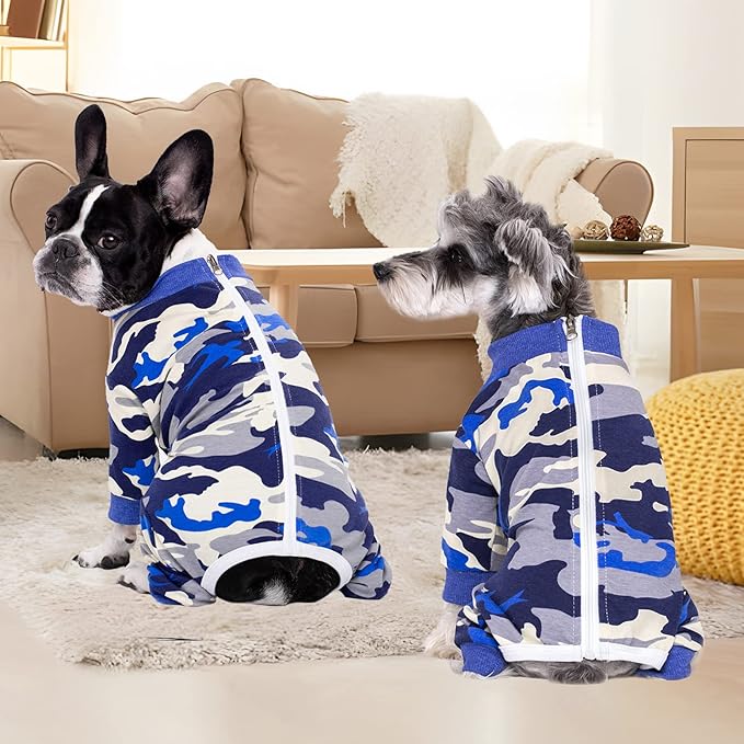 Dog Surgery Recovery Suit, Dog Onesie for Surgery Female Male Dogs, Dogs Pajamas Long Sleeve, Small Dogs Onesie, Abdominal Wound Bandages Surgical Suit, Cat Recovery Suit for Shedding Skin Disease
