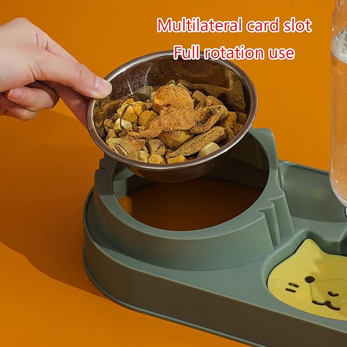 Pet Food Bowl Small Dog Feeder Water Feeding Dog Storage Anti-Skid Dogs Dishware Bowls for Food and Water Automatic