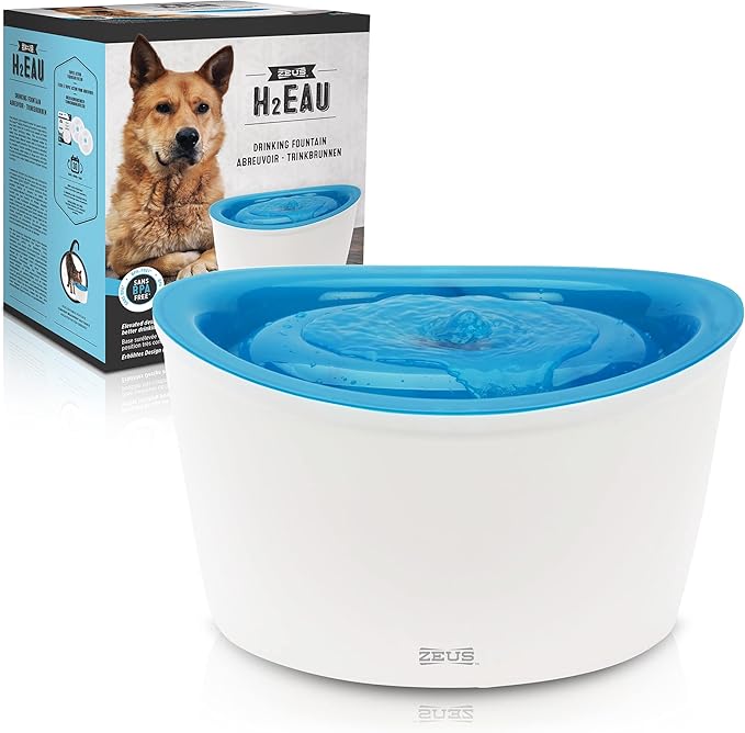 Zeus Fresh & Clear Elevated Dog and Cat Water Dispenser, Large Drinking Water Fountain with Purifying Filter, 6L Capacity, 1 Count (Pack of 1)