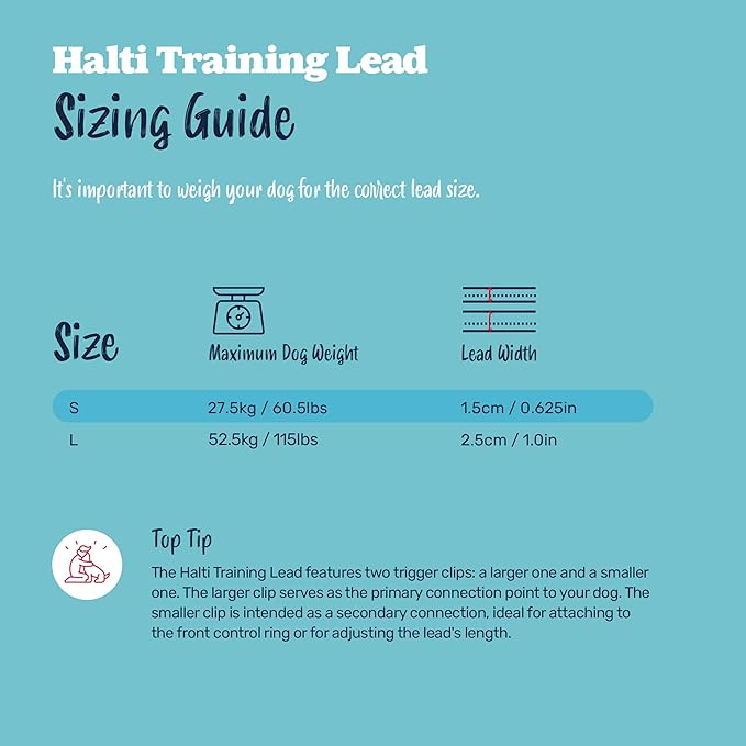 Halti Training Leash - Multifunctional Double-Ended Dog Leash, Ideal for Anti-Pulling Dog Training. Lightweight, Soft & Durable. Suitable for Medium to Large Dogs & Puppies (Size Large, Black, 2m)