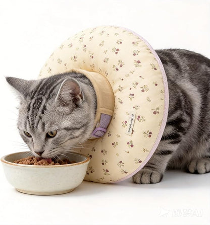 2026 New Edition, Soft Deep Recovery Collar for Dogs & Cats – Cotton Pet Cone Alternative, Lightweight Adjustable, Anti-Lick & Anti-Scratch for Post-Surgery, Medium, Flower Pattern