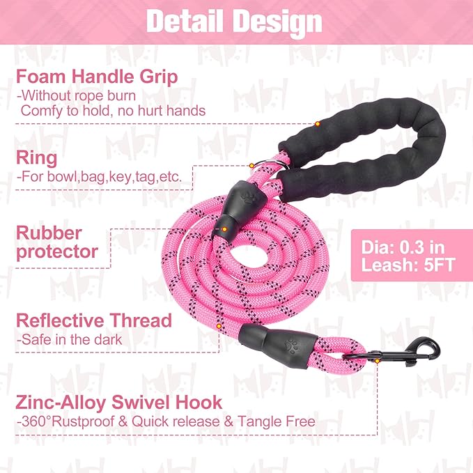 BEAUTYZOO Small Dog Harness and Leash Set,Step in No Choke No Pull Soft Mesh Dog Harnesses Reflective for Extra-Small Medium Puppy Dogs and Cats, Plaid Dog Vest Harness for XS S Pets, Pink XS