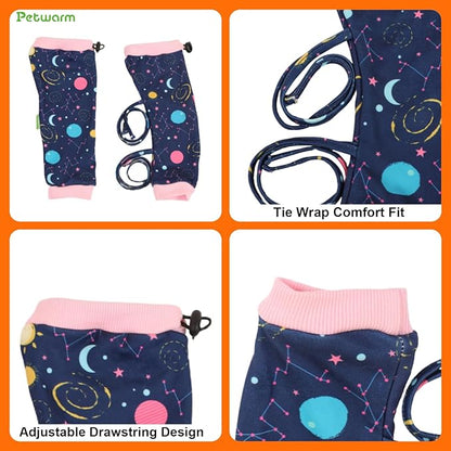 PetWarm Dog Recovery Sleeve 4pcs Set, Dog Leg Sleeve, Ideal for Comfort and Support During Pet Recovery, Suitable for Active or Support Recoverying Pet Use, Pink, L