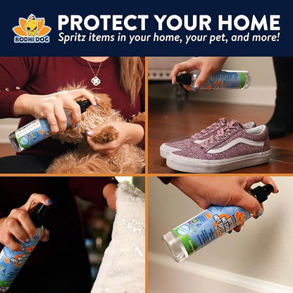 Bodhi Dog Bitter 2-in-1 No Chew & Hot Spot Spray - Natural Anti-Chew Remedy Better Than Bitter Apple - Soothes Hot Spots, Deters Chewing - Safe for Skin, Wounds & Furniture- Made in USA (17 Fl Oz)