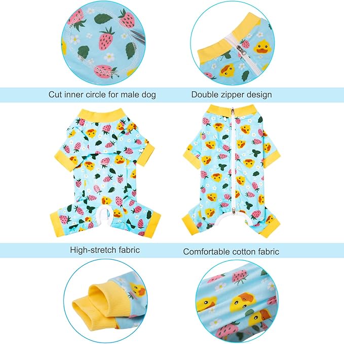 Dog Recovery Suit for Small Medium Large Dogs, Pet Onesie After Surgery Comfort Dog Bodysuit Anti Licking (Large, Blue)