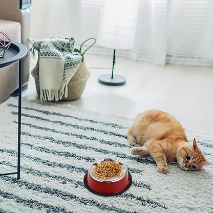 balacoo 7.08 Inch Non-Slip Eco-Friendly Pet Feeding Bowl Double Design for Dogs and Cats Stable Food and Water Dish Easy to Clean