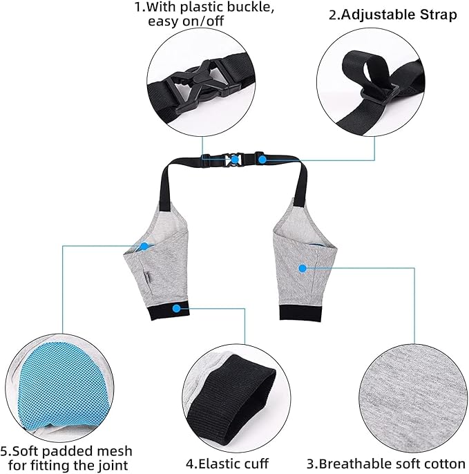 HDKUW Dog Elbow Protector for Calluses, Recovery Suit for Front Legs, Cone Collar Alternative to Stop Licking Wounds, Cover Sleeve for Small Medium Large Dogs (S)