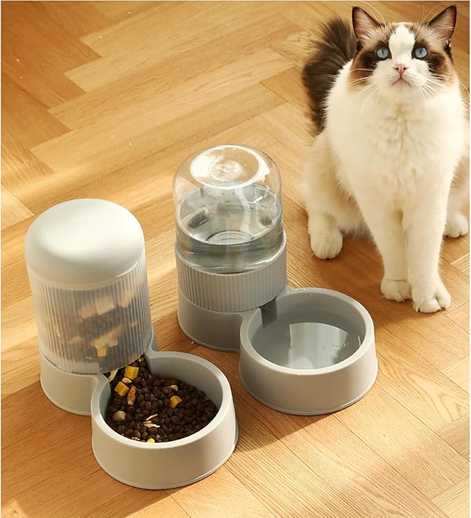 GKYZBB Automatic Cat Feeder and Cat Water Dispenser,Automatic Feeder and Water Dispenser 1 Gallon for Small Medium Big Dog Pets Puppy Kitten