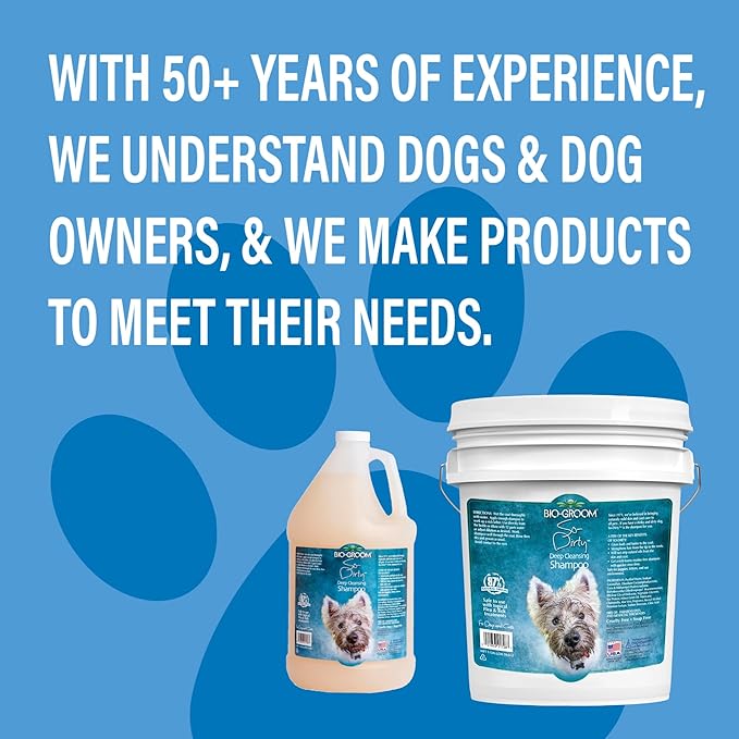 Bio-Groom So-Dirty Dog Shampoo - Quick Rinse Pet Shampoo, Dog Bathing Supplies, Puppy Wash, Dog Grooming Supplies, Cruelty-Free, Made in USA, Shampoo for Smelly Dogs - 1 Gallon