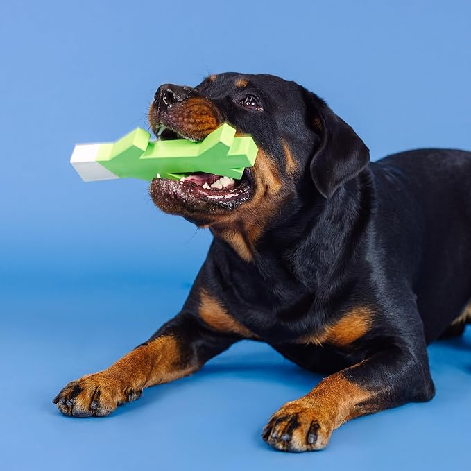 Fringe Studio Stick with ME Lime/White Rubber Dog Toy, Pet Shop Collection (518034) (Pack of 2)