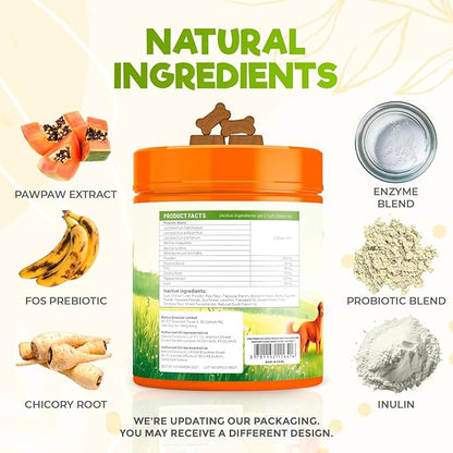 ZENO Probiotics for Dogs Chews - 150 pcs - Digestive & Gut Health Support - Probiotic Chews for Dogs with Enzymes & Natural Ingredients - US Formula - Roast Duck