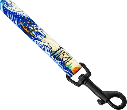 Wolfgang Heavy Duty Dog Leash, Pull-Tested for Walking & Training, MountainWave Print, Small
