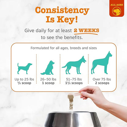 Zesty Paws Probiotic Dental Powder for Dogs Teeth - Fights Plaque, Tartar & Bad Dog Breath - Dog Breath Freshener Powder for Oral Microbiome & Gut Health - Pet Supplement for Teeth & Gums