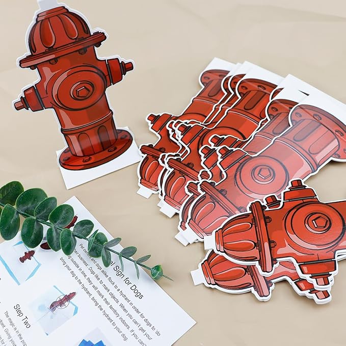 DOEROD 10Pcs Dog Pee Pad Trainer, Fire Hydrant Shaped Pet Diaper Pad for Dog Puppy Training Supplies, 7.4 x 3.9in