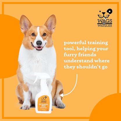 Wags & Wiggles No Marking Deterrent Training Spray for Dogs - Indoor Dog Pee Repellent & Behavior Aid, Anti Pee & Urine Deterrent, No More Marking, Ideal for Potty Training, 16 Fl Oz