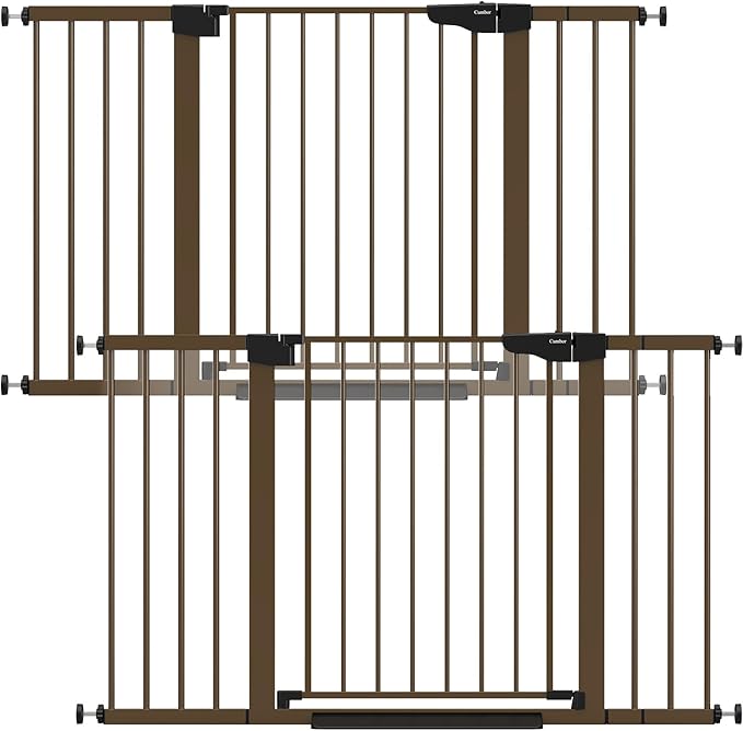 Cumbor 51.5" Wide Auto Close Baby Gate & Cumbor 2 Pack 51.5" Wide Dog Gate, Durable Child Gate for Stairs, Doorways, Easy Walk Thru Dog Gate for House for Doorways