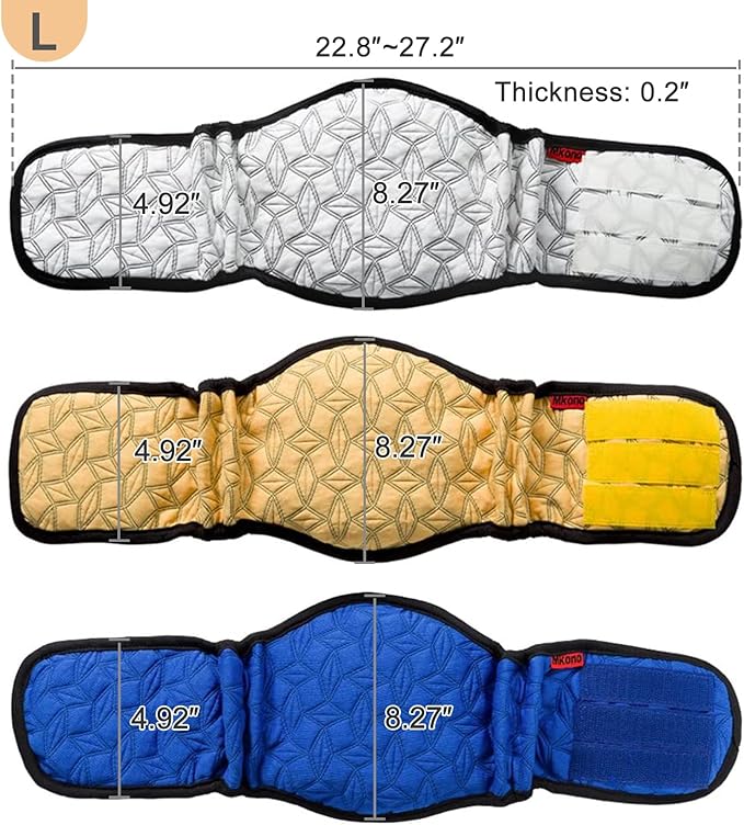 Mkono Male Dog Belly Band Wraps Washable Dog Diapers Male for Small and Medium Dogs (3 Pack), Waist 19.2 Inches to 23.8 Inches