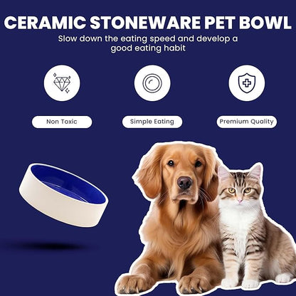 SPOT Ceramic Stoneware- Pet Bowl for Cats, Kittens and Mini Dogs, Classic Heavy Duty Non-Slip Ceramic Bowl for Food and Water -2.75in Diameter