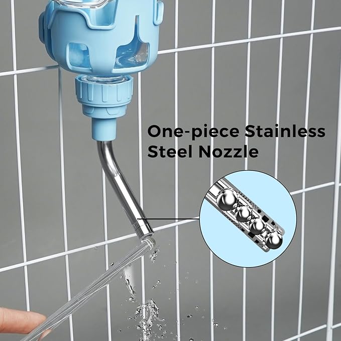 Vannon Dog Water Dispenser for Cage, 20oz Auto Feeding Crate Water Bottle for Dogs, Cats & Rabbits, Pet Nozzle Diameter: 12mm, BPA Free, Blue