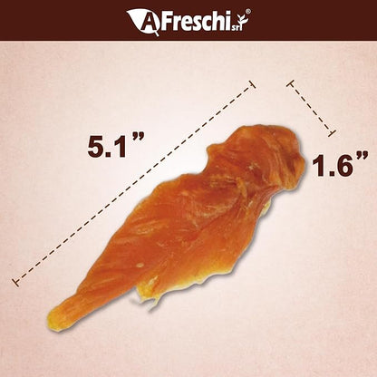 A Freschi srl Chicken Jerky for Dog, All Natural Dog Treat, High-Protein, Healthy & Easily Digestible, Grain-Free Puppy Chews, Training & Rewards Dog Snacks, Chicken Fillet Jerky, 16 oz Pack