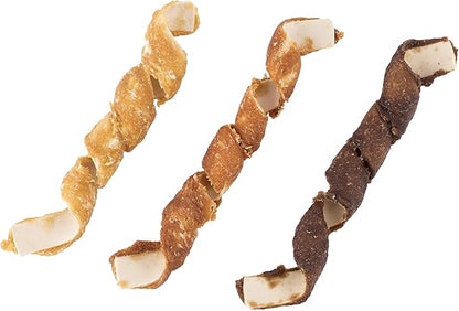 DreamBone Spirals Variety Pack, No-Rawhide Chews for Dogs, 32 Spiral Chews