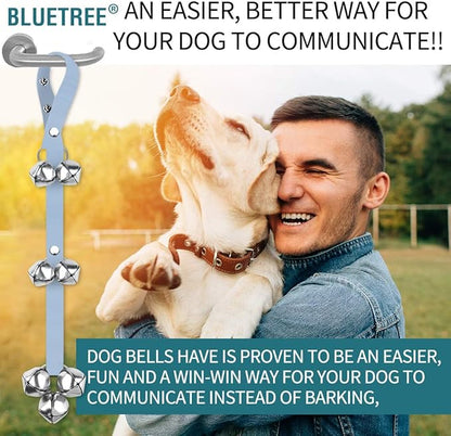BLUETREE Dog Doorbells Premium Quality Training Potty Great Dog Bells Adjustable Door Bell Dog Bells for Potty Training Your Puppy The Easy Way - 7 Extra Large Loud 1.4 DoorBells