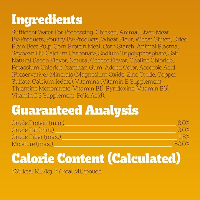 Pedigree Choice Cuts in Gravy Adult Wet Dog Food 16-Count Chicken, Bacon, & Cheese Flavors, 3.5 oz. Pouches