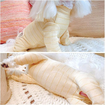 Recovery Suit for Dog After Surgery Cut Pet Recovery Shirt Abdominal Wounds Bandages,Wound Protective Full Coverage Dog's Bodysuit for Surgery Female Dog Prevent Licking(RSS08-Fpink-XS+)