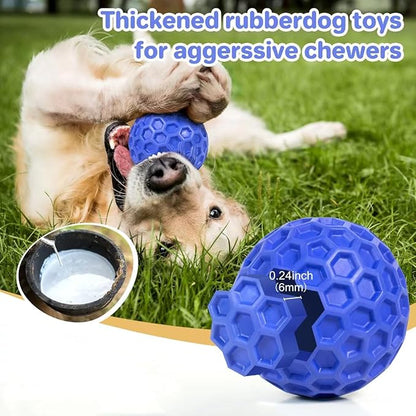 Tough Squeaky Dog Balls Puppy Toys, Interactive Dog Toys for Small Dogs, Puppy Chew Toys for Teething and Relax, Dog Chew Toy Small Balls Dog Toys for Small Breed, Outdoor Dog Toys for Dogs