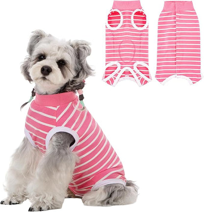 Coppthinktu Dog Surgery Recovery Suit for Dogs Cat Dog Onesie, Dog Recovery Suit Female for Small Medium, Pet Surgical Neuter Post-Surgery Suit E-Collar Alternative Anti Licking Abdominal Wounds