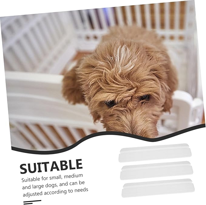 3pcs Indoor Pet Safety Gate with Anti-Kick Pedal for Small Medium and Large Dogs Easy Installation Guardrail and Safety Door Fixator Durable Barrier for Pets and Boy Girl White