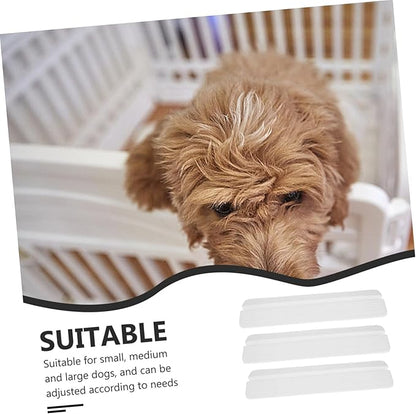 3pcs Indoor Pet Safety Gate with Anti-Kick Pedal for Small Medium and Large Dogs Easy Installation Guardrail and Safety Door Fixator Durable Barrier for Pets and Boy Girl White