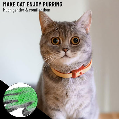 Complete Professional Pet Grooming Kit with Pet Hair Removal Tool brush Gloves, Self-Cleaning Slicker Brush, and Pro Grooming Dog Brush Deshedder Comb to Reduce Shedding (Green)