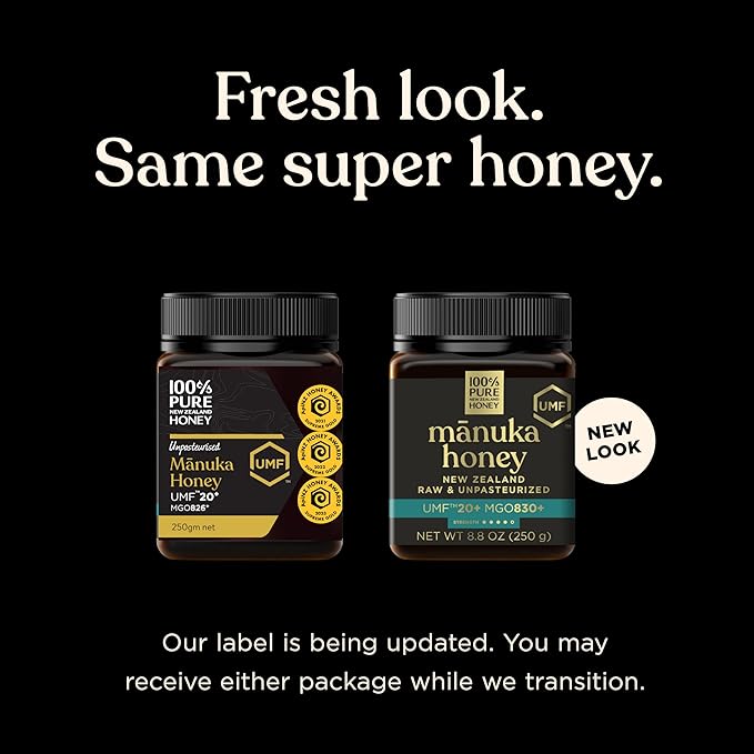 Manuka Honey UMF 20+ MGO 830+ 100% Pure New Zealand Raw & Unfiltered, Certified Award Winning, Silky Smooth Taste & Texture 8.8 Oz