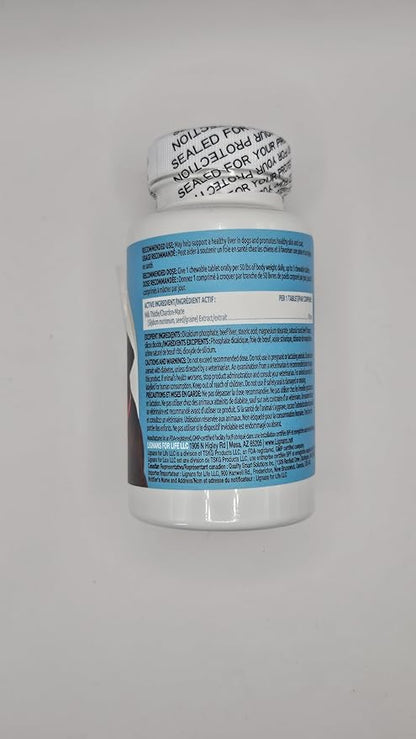 Milk Thistle Dog Liver Supplement 100mg | Liver Support & Detox for Dogs | 60 Beef Flavored Tablets | Canine Liver Health Formula | Natural Milk Thistle for Dogs Liver Support