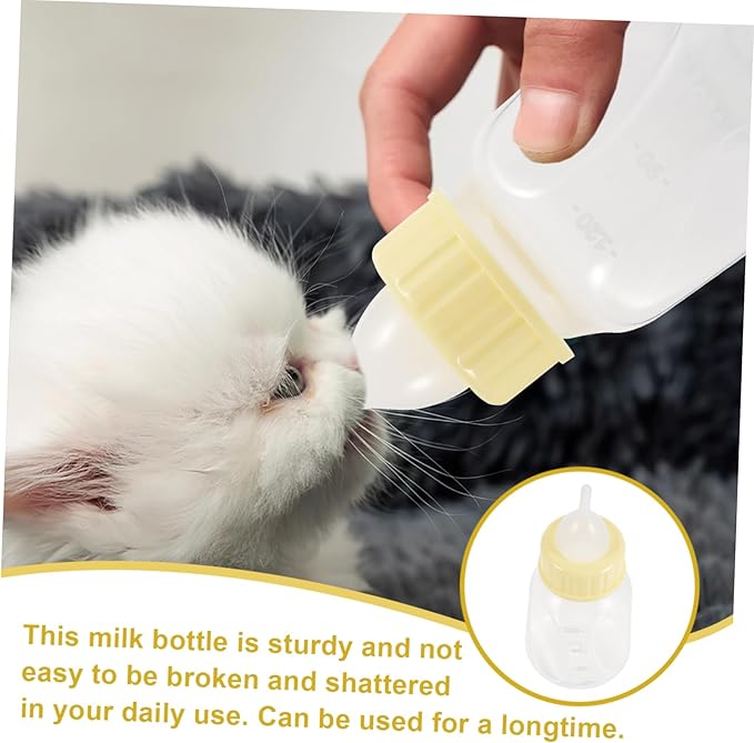 BESPORTBLE Tiny Pet Nursing Bottle Set Dog Bottle Puppy Milk Feeder Soft Nipple Safe for Pets Easy to Clean Portable Milk
