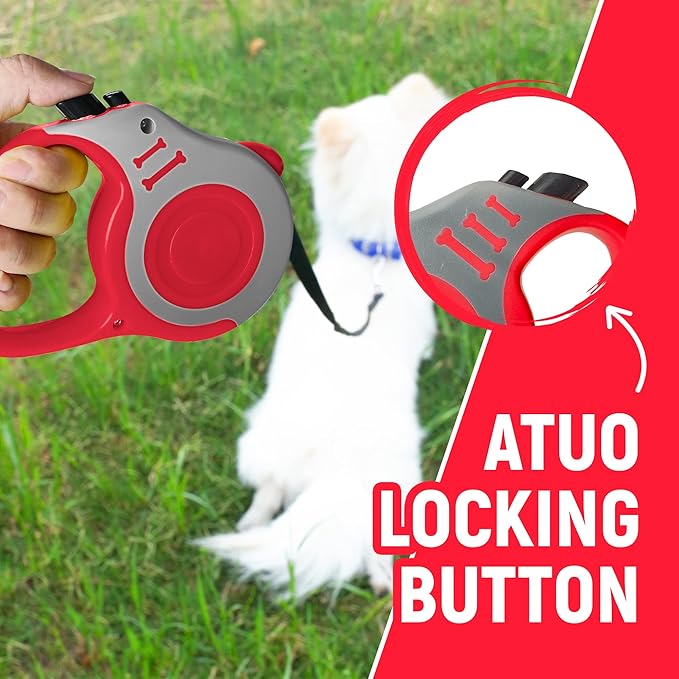 Retractable Dog Leash Automatic Telescopic Tractor Dog Tape, Pet Tape 10/16 FT Durable and Convenient, with Non-Slip Handle, Suitable for Small and Medium-Sized Dogs