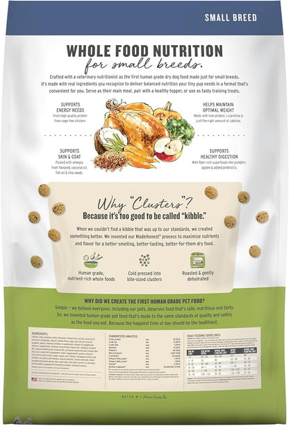 The Honest Kitchen Human Grade Whole Food Clusters Small Breed Blend Grain Free Dry Dog Food - Chicken, 10 Pound Bag