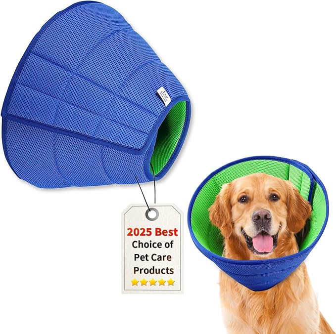 Soft Dog Cone Collar Alternative, Comfortable Cones for Large Dogs to Stop Licking After Surgery, Comfy Elizabethan Collars, Neuter Recovery Ecollars of Shame Alternatives