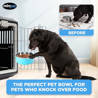 Mirapet's Dog & Cat Bowl Set - Multipurpose Pet Bowls - Premium Quality, Large, Blue
