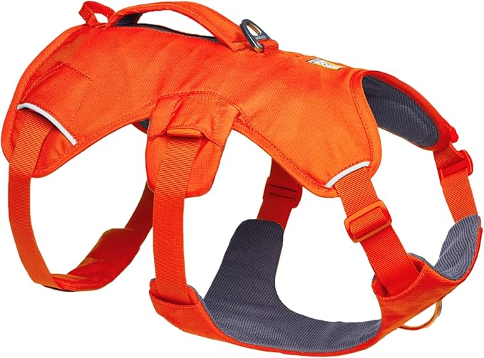 Ruffwear, Web Master, Multi-Use Support Dog Harness, Hiking and Trail Running, Service and Working, Everyday Wear, Blaze Orange, XX-Small