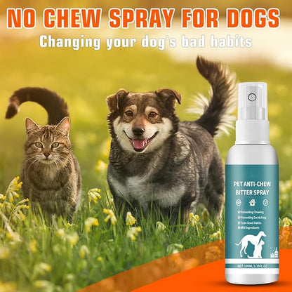 Effectively | Bitter Apple Spray for Dogs, No Chew Spray for Dogs to Stop Chewing, Preventing Puppies from Damaging Furniture, Dog Training & Behavior Aids Spray, Indoor & Outdoor Use (100Ml)
