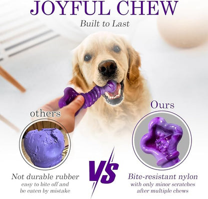 Kseroo 2-Pack Dog Chew Toys for Aggressive Chewers: Indestructible Dog Toys for Large Breed, Tough Dog Chew Bones to Keep Them Busy, A for Large Dogs