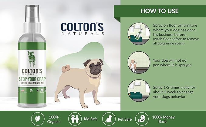 Train Your Pet Not to Urinate (32 OZ) - Dog Pee Urine and Poo Trainer Natural Spray- Training Corrector- Indoor and Outdoor; Aid Puppies, Dogs - Natural Spray Safe Around Kids
