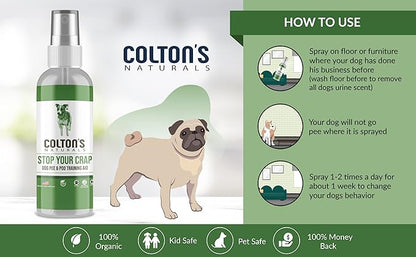Train Your Pet Not to Urinate (32 OZ) - Dog Pee Urine and Poo Trainer Natural Spray- Training Corrector- Indoor and Outdoor; Aid Puppies, Dogs - Natural Spray Safe Around Kids