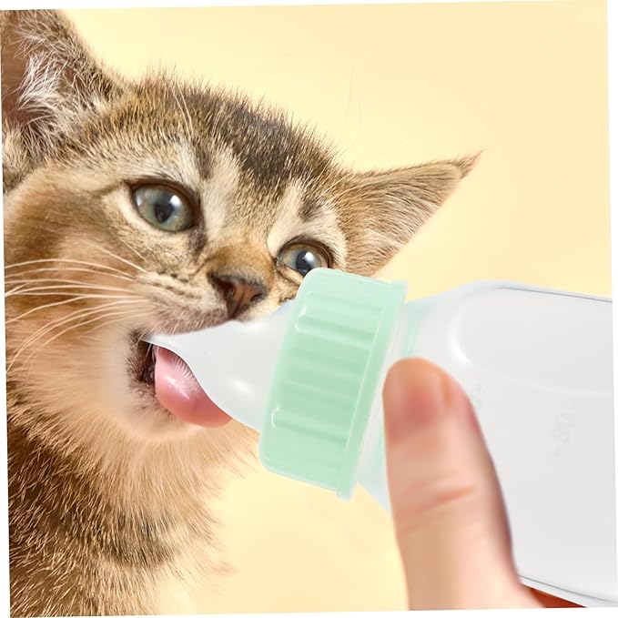 1set Pet Nursing Bottle Kit Soft Nipple Feeding Bottle for Puppies and Kittens Easy to Clean and Portable Leak Design for Milk and Water